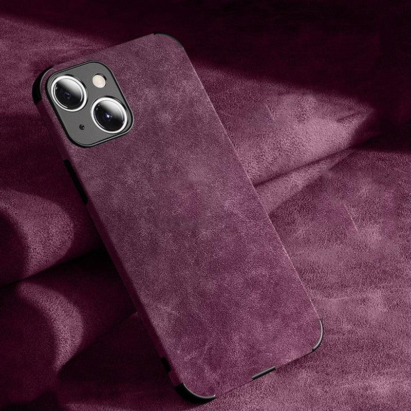 Shockproof Leather Texture Case For iPhone 8 7 Plus Soft Silicone Bumper Camera Protection Phone Cover Luxury Elegant PU Leather Flexible Bumper Non-Slip Grip Shockproof Full Body Protective Cover