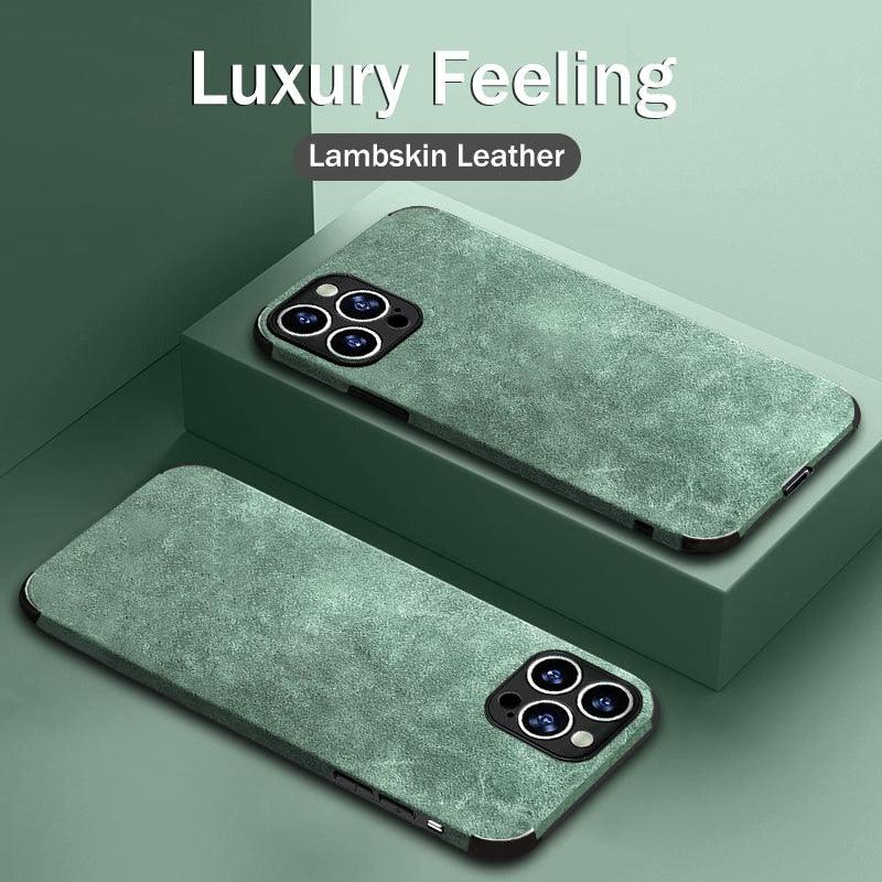 Shockproof Leather Texture Case For iPhone 8 7 Plus Soft Silicone Bumper Camera Protection Phone Cover Luxury Elegant PU Leather Flexible Bumper Non-Slip Grip Shockproof Full Body Protective Cover