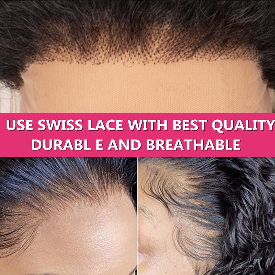 Short Curly Human Hair Wigs Pixie Cut Wigs Lace Front Wigs for Women Remy Hair Wig for Women Pre Plucked with Baby Hair Wigs For Black Women Gifts for Girlfriends