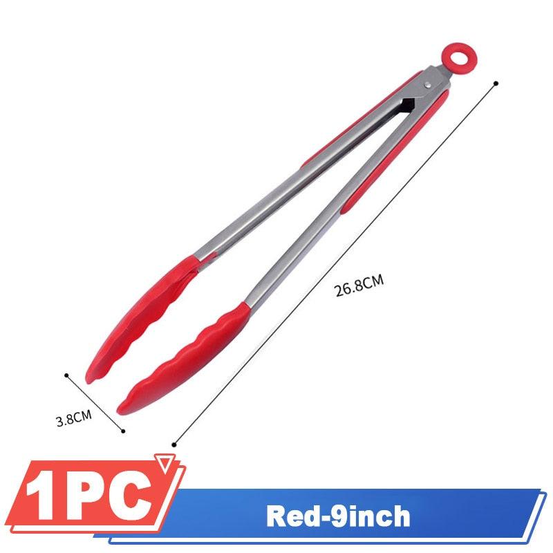 Silicone BBQ Grilling Tong Kitchen Cooking Salad BBQ Serving Tong Non-Stick Barbecue Clip Clamp Stainless Steel Tools Gadgets Silicone BBQ Grilling Tong Kitchen Cooking Salad BBQ Serving Tong Non-Stick Barbecue Clip Clamp Stainless Steel Tools