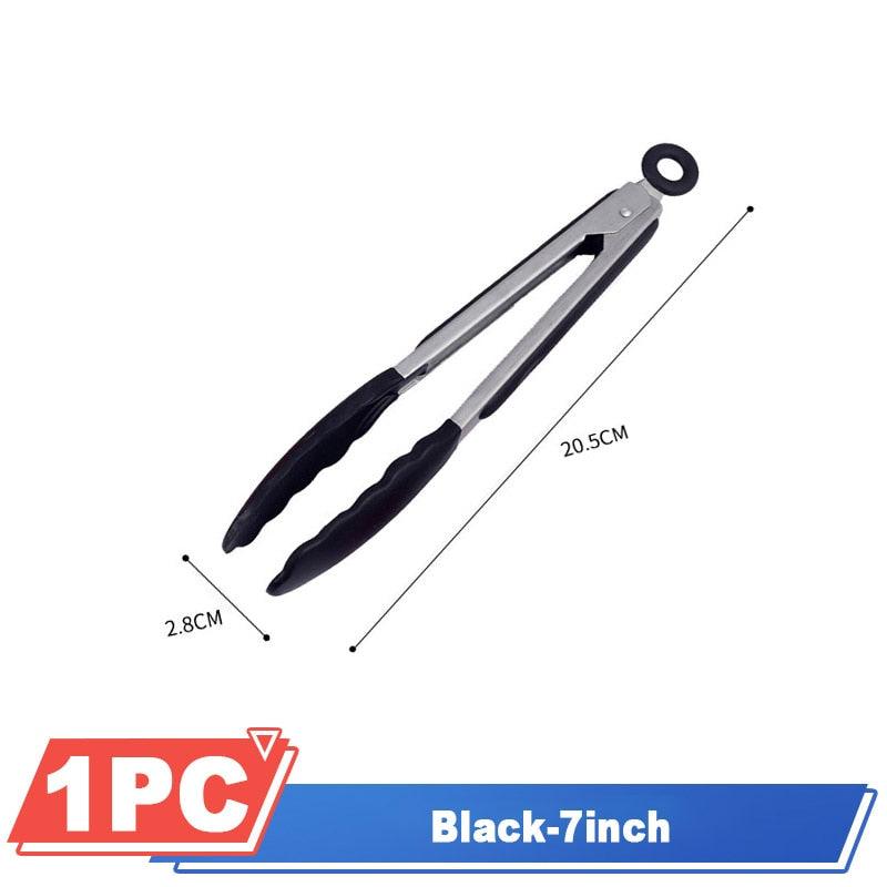 Silicone BBQ Grilling Tong Kitchen Cooking Salad BBQ Serving Tong Non-Stick Barbecue Clip Clamp Stainless Steel Tools Gadgets Silicone BBQ Grilling Tong Kitchen Cooking Salad BBQ Serving Tong Non-Stick Barbecue Clip Clamp Stainless Steel Tools