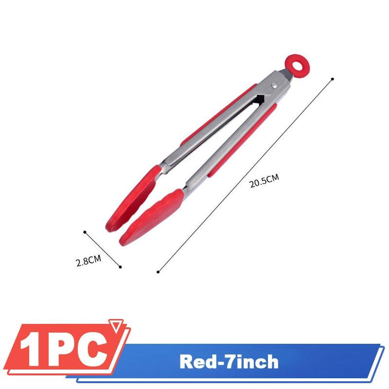 Silicone BBQ Grilling Tong Kitchen Cooking Salad BBQ Serving Tong Non-Stick Barbecue Clip Clamp Stainless Steel Tools Gadgets Silicone BBQ Grilling Tong Kitchen Cooking Salad BBQ Serving Tong Non-Stick Barbecue Clip Clamp Stainless Steel Tools