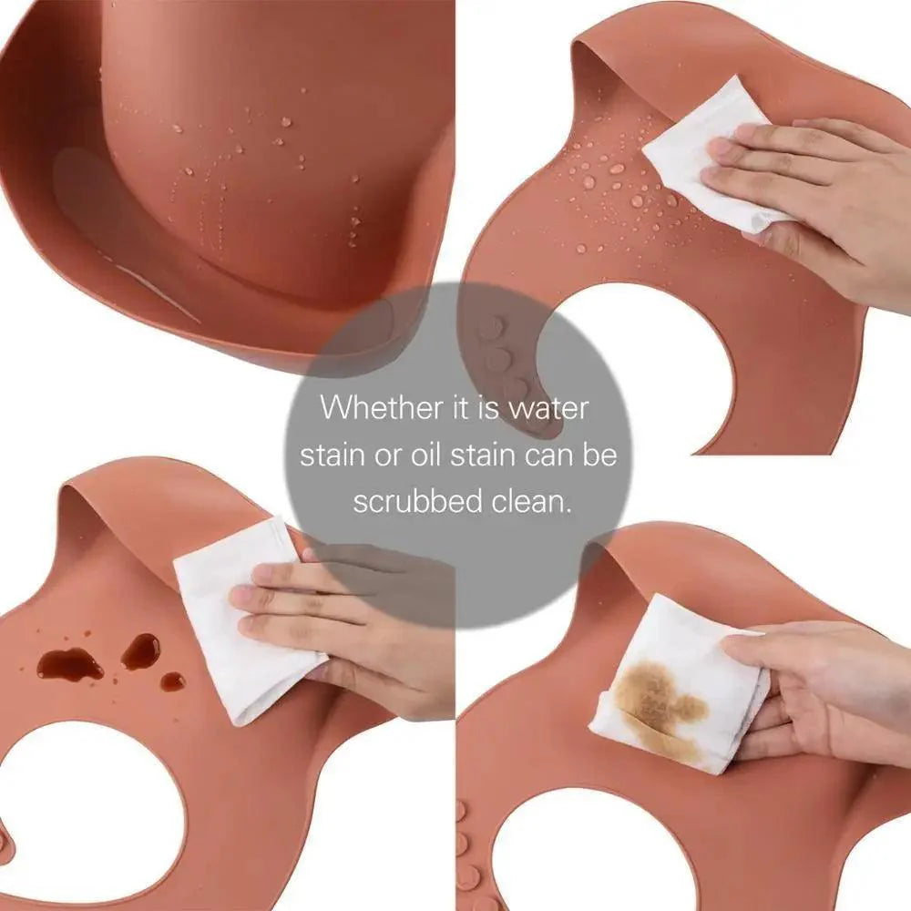Silicone Bibs For Kids Newborn Baby Feeding Tableware Waterproof Baby Bibs For Toddler Bib For Kids