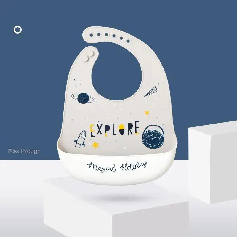 Silicone Bibs For Kids Newborn Baby Feeding Tableware Waterproof Baby Bibs For Toddler Bib For Kids