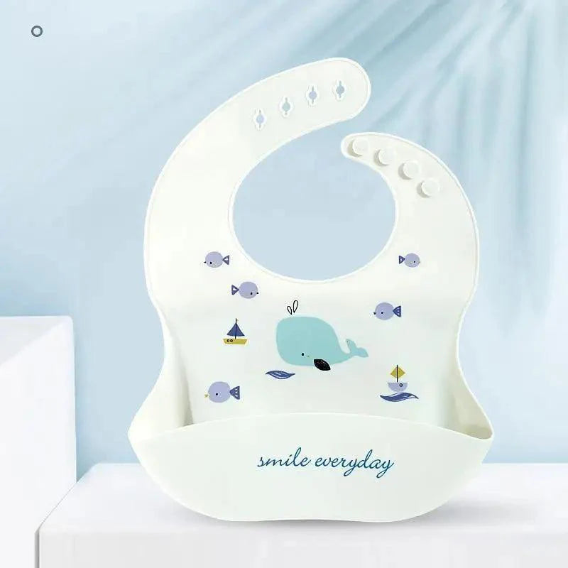 Silicone Bibs For Kids Newborn Baby Feeding Tableware Waterproof Baby Bibs For Toddler Bib For Kids