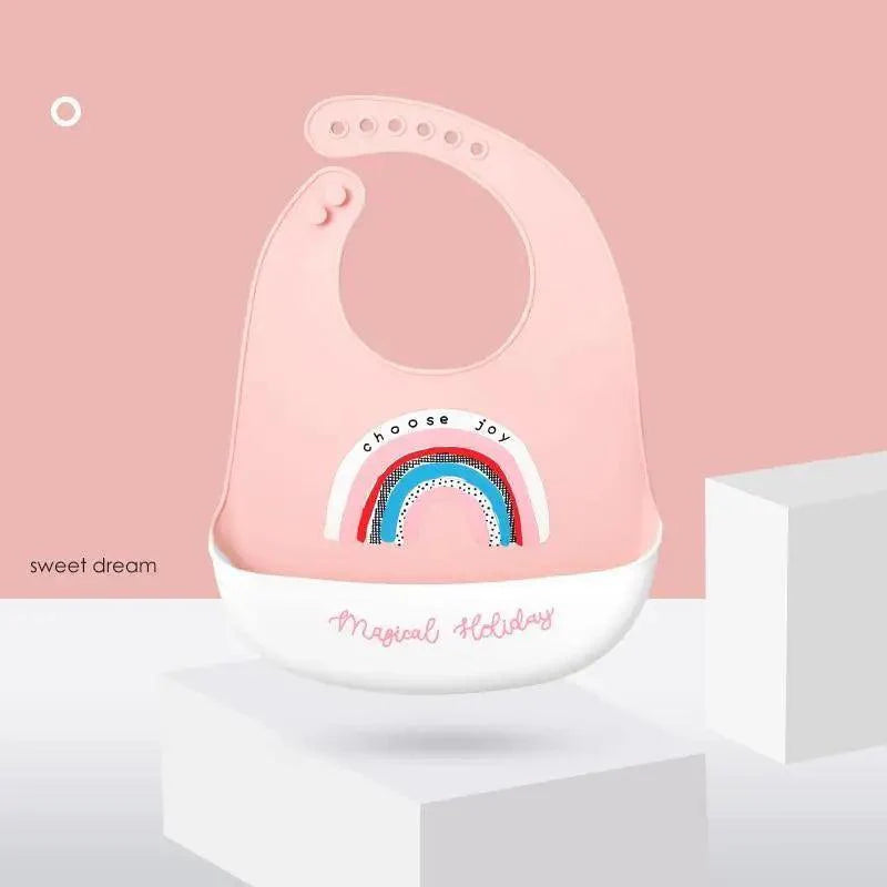 Silicone Bibs For Kids Newborn Baby Feeding Tableware Waterproof Baby Bibs For Toddler Bib For Kids