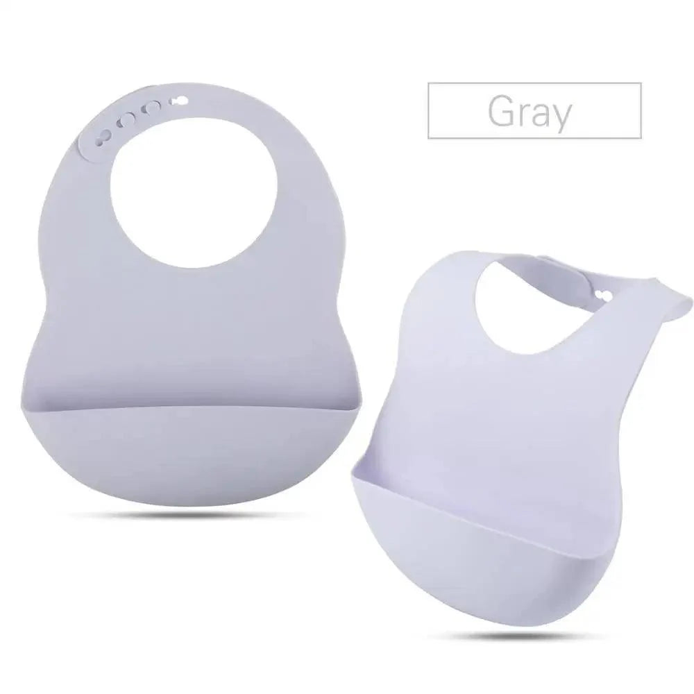 Silicone Bibs For Kids Newborn Baby Feeding Tableware Waterproof Baby Bibs For Toddler Bib For Kids