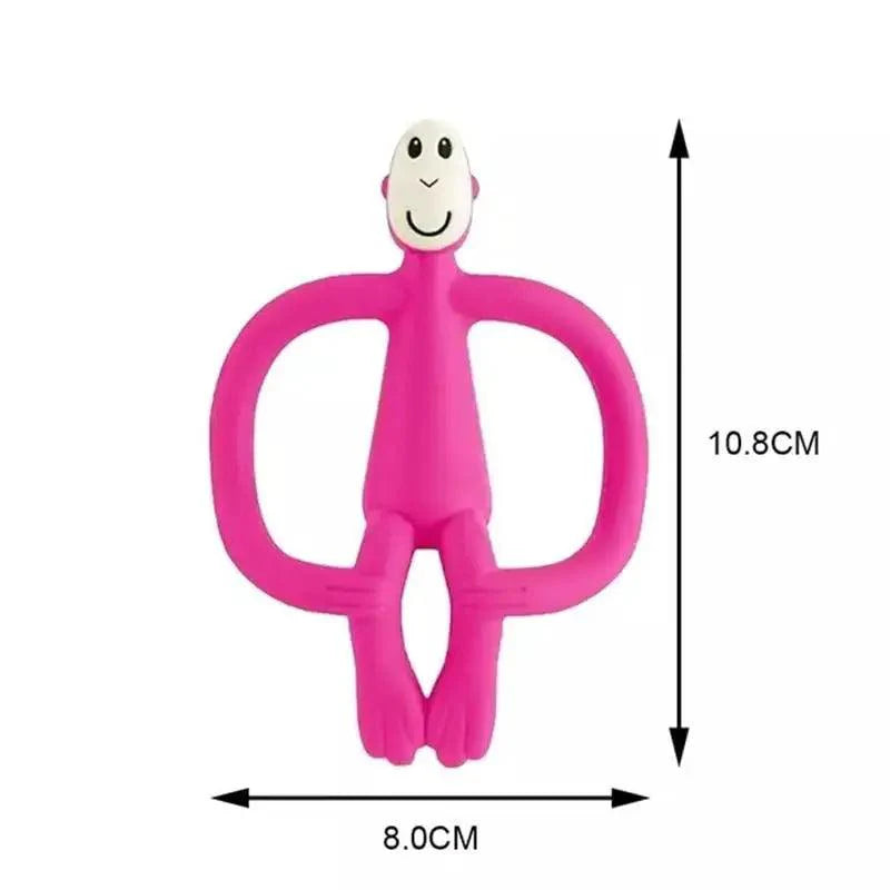 Silicone Cartoon Monkey Toddler Molar Teeth Pain Relief Tool Kids Teether Teething Beads Baby Shower Gift