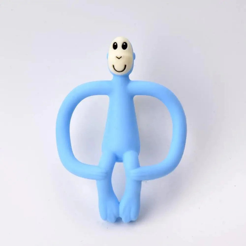 Silicone Cartoon Monkey Toddler Molar Teeth Pain Relief Tool Kids Teether Teething Beads Baby Shower Gift
