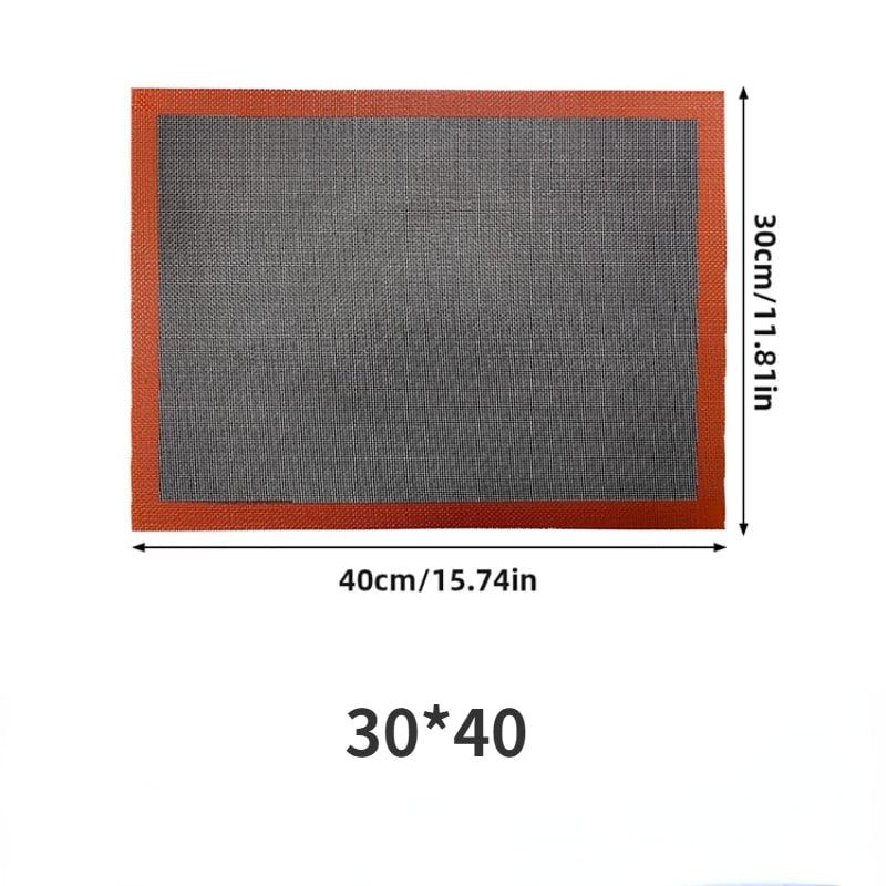 Silicone Grill Mat 30X40cm Baking Mat Breathable BBQ Cookie Bread Mat Oven Microwave High Temperature Baking Kitchen Tools Silicone Baking Mat Sheet Non-Slip Washable Reusable Baking Mat Washable Reusable Non-Stick Mat Liner For BBQ Black Mat For BBQ