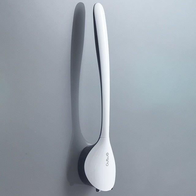 Silicone Head Toilet Brush Quick Draining Clean Tool Wall-Mount Floor-Standing Cleaning Brush Bathroom Accessories Toilet Brush And Holder Toilet Bowl Brush With Stainless Steel Handle Durable Bristles