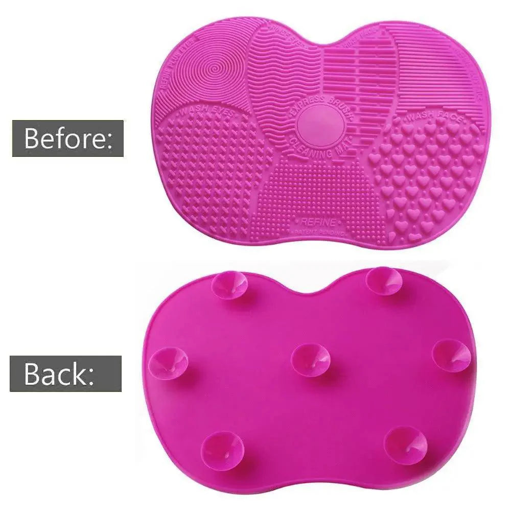 Silicone Makeup Brush Cleaning Pad - Portable Makeup Cleaning Washing Tool Scrubber