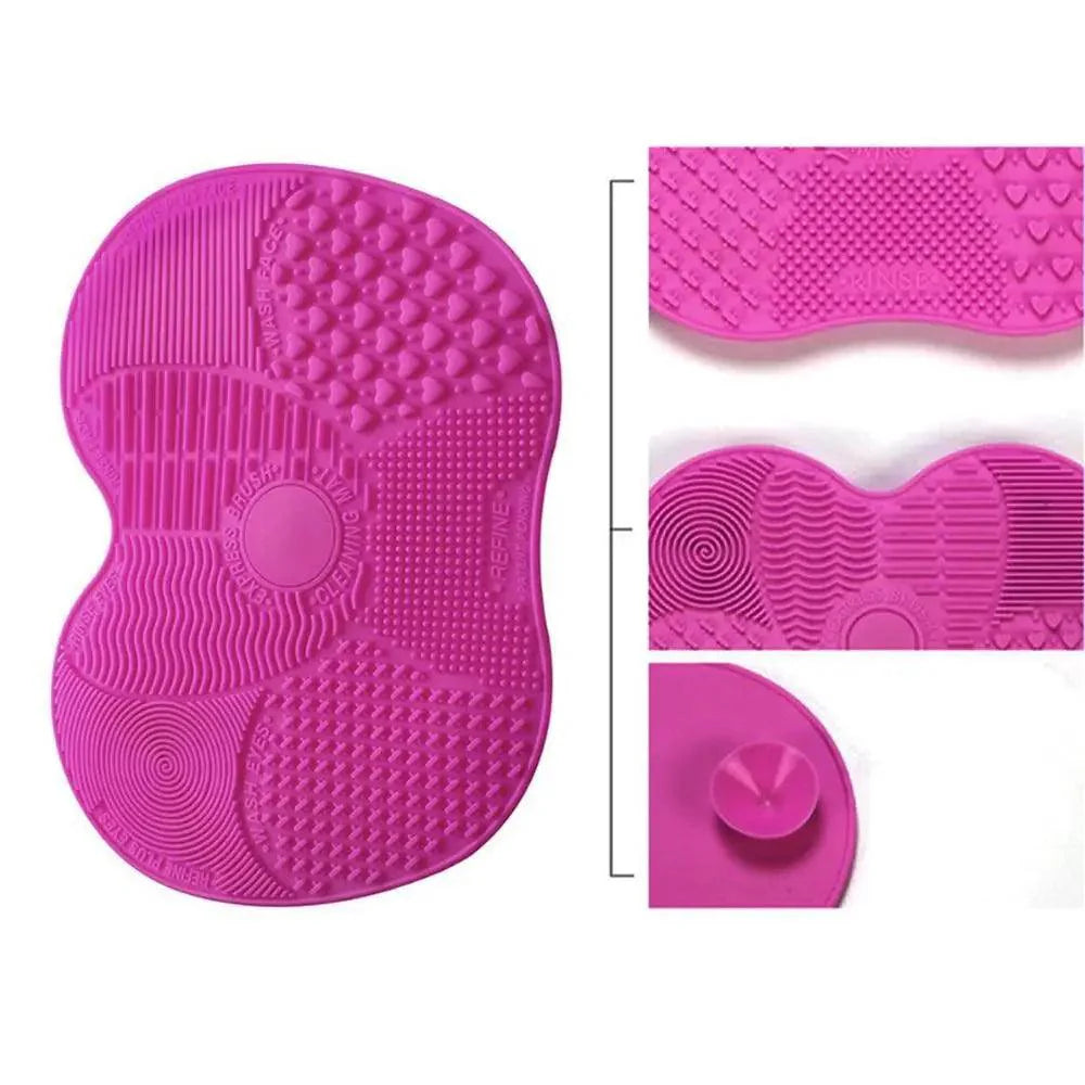Silicone Makeup Brush Cleaning Pad - Portable Makeup Cleaning Washing Tool Scrubber