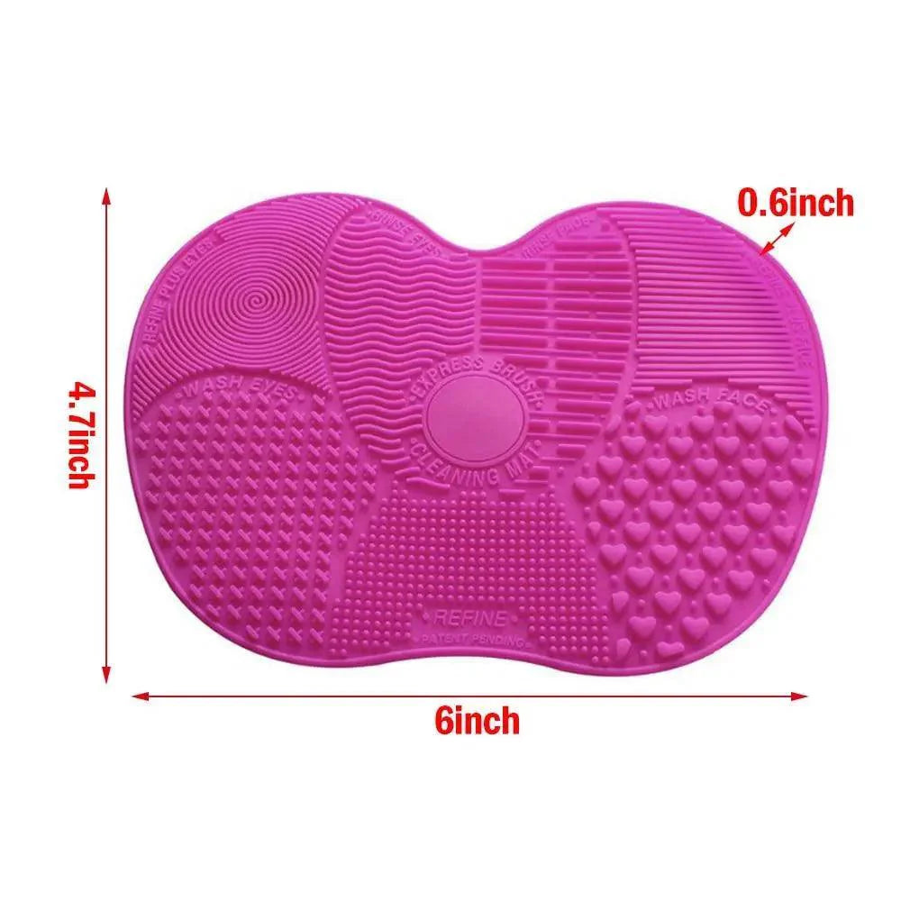 Silicone Makeup Brush Cleaning Pad - Portable Makeup Cleaning Washing Tool Scrubber