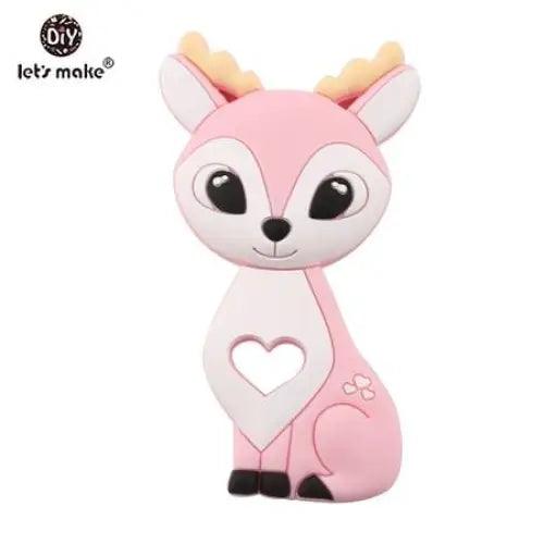 Silicone Teether Rodent Cartoon Animals 1pc Food Grade Silicone Pandents, Teething Toys For Teeth Tiny Rod Baby Teethers Gift