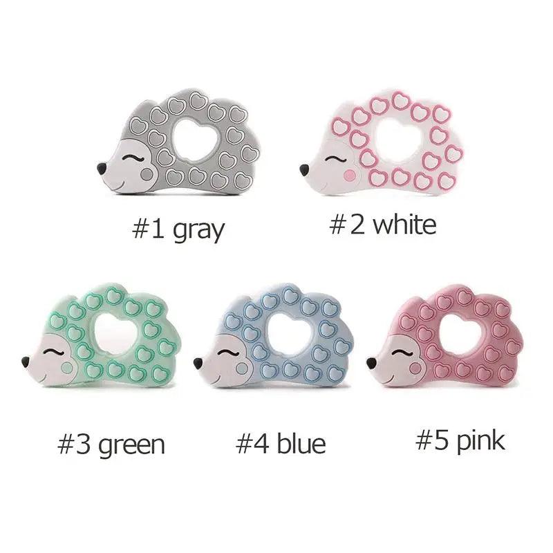 Silicone Teether Rodent Cartoon Animals 1pc Food Grade Silicone Pandents, Teething Toys For Teeth Tiny Rod Baby Teethers Gift