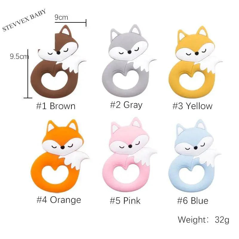 Silicone Teether Rodent Cartoon Animals 1pc Food Grade Silicone Pandents, Teething Toys For Teeth Tiny Rod Baby Teethers Gift