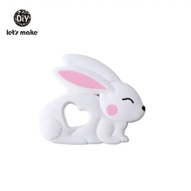 Silicone Teether Rodent Cartoon Animals 1pc Food Grade Silicone Pandents, Teething Toys For Teeth Tiny Rod Baby Teethers Gift