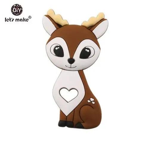 Silicone Teether Rodent Cartoon Animals 1pc Food Grade Silicone Pandents, Teething Toys For Teeth Tiny Rod Baby Teethers Gift