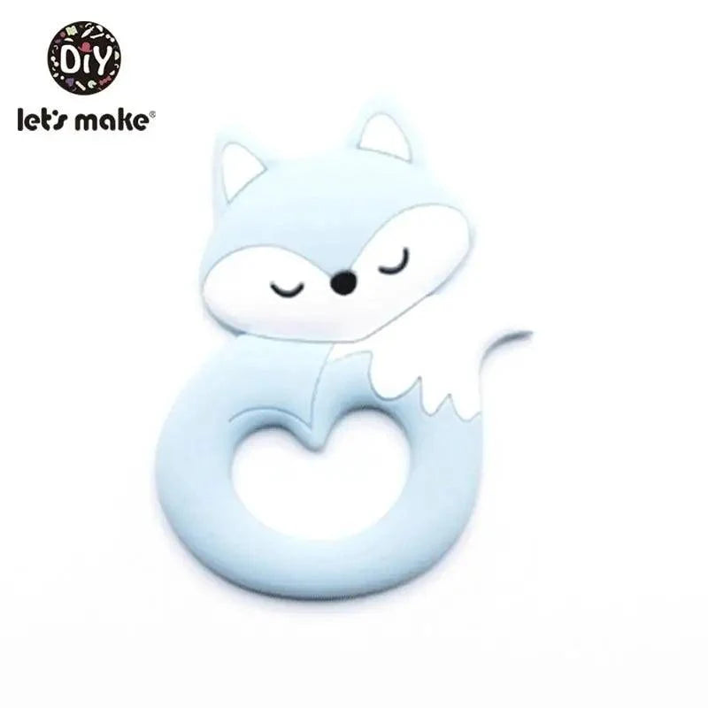 Silicone Teether Rodent Cartoon Animals 1pc Food Grade Silicone Pandents, Teething Toys For Teeth Tiny Rod Baby Teethers Gift