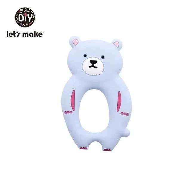 Silicone Teether Rodent Cartoon Animals 1pc Food Grade Silicone Pandents, Teething Toys For Teeth Tiny Rod Baby Teethers Gift