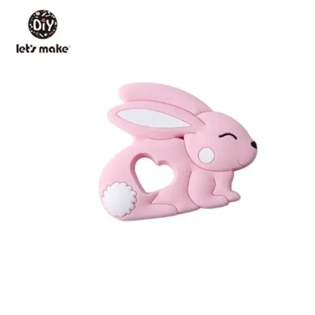 Silicone Teether Rodent Cartoon Animals 1pc Food Grade Silicone Pandents, Teething Toys For Teeth Tiny Rod Baby Teethers Gift