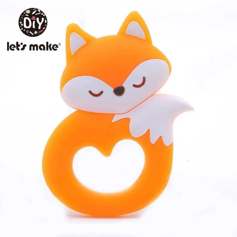Silicone Teether Rodent Cartoon Animals 1pc Food Grade Silicone Pandents, Teething Toys For Teeth Tiny Rod Baby Teethers Gift