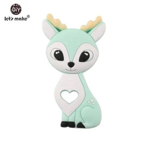 Silicone Teether Rodent Cartoon Animals 1pc Food Grade Silicone Pandents, Teething Toys For Teeth Tiny Rod Baby Teethers Gift