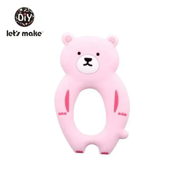 Silicone Teether Rodent Cartoon Animals 1pc Food Grade Silicone Pandents, Teething Toys For Teeth Tiny Rod Baby Teethers Gift