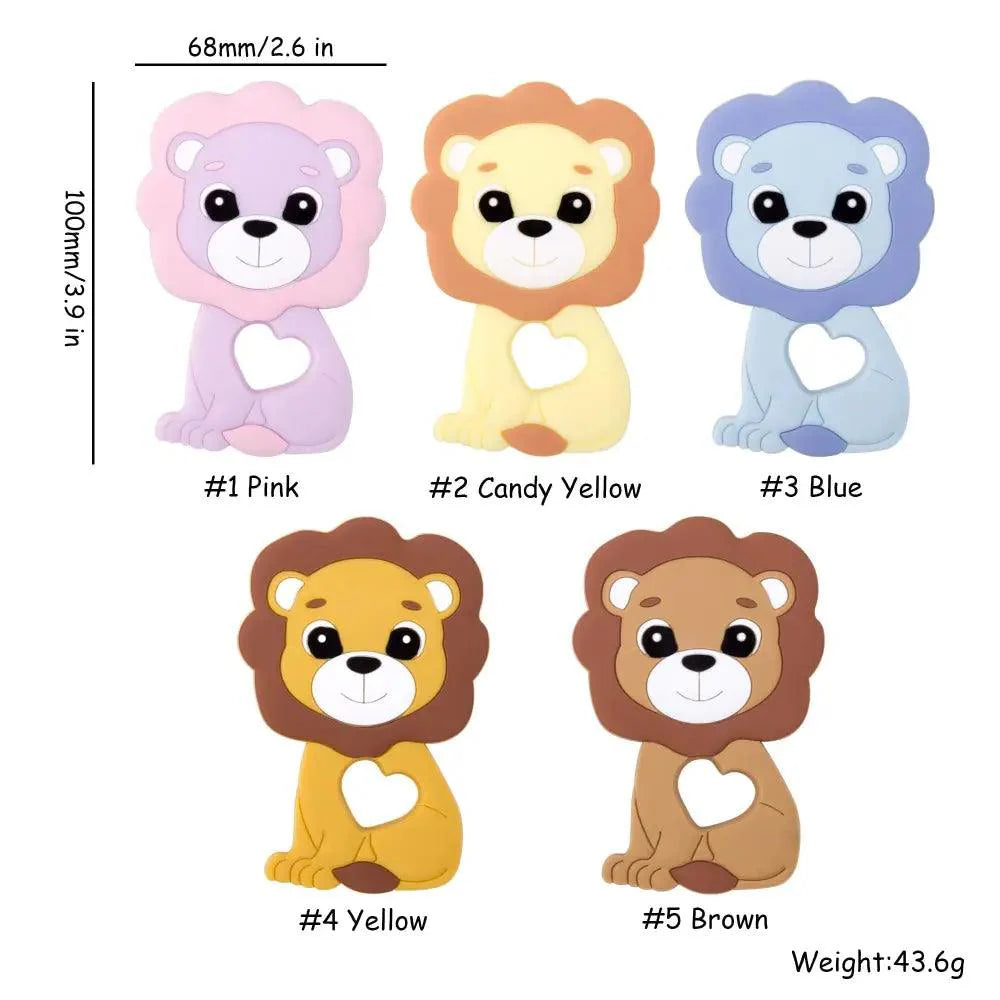 Silicone Teether Rodent Cartoon Animals 1pc Food Grade Silicone Pandents, Teething Toys For Teeth Tiny Rod Baby Teethers Gift