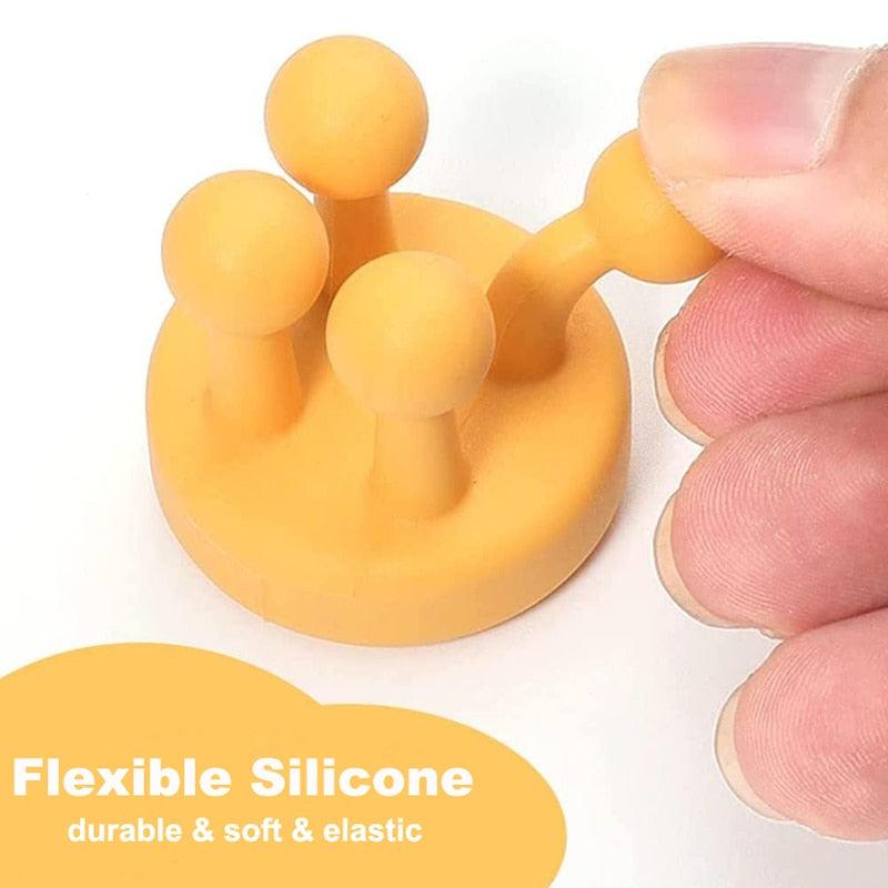Silicone Toothbrush Holders Hook Wall Door Hooks Towel Key Plug Holder Hangers For Kitchen Bathroom Home Office Organizer Waterproof Self Adhesive Hook for Toothbrush and Small Items