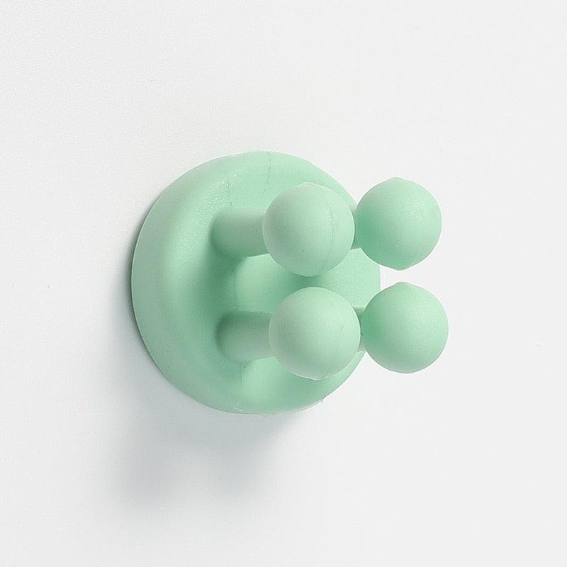 Silicone Toothbrush Holders Hook Wall Door Hooks Towel Key Plug Holder Hangers For Kitchen Bathroom Home Office Organizer Waterproof Self Adhesive Hook for Toothbrush and Small Items