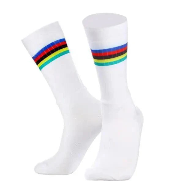 Simple Modern Design Anti Slip Silicone Cycling Socks For Men Unique Bicycle Running Socks Lightweight Breathable Sports Socks