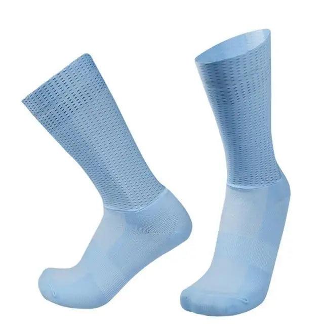 Simple Modern Design Anti Slip Silicone Cycling Socks For Men Unique Bicycle Running Socks Lightweight Breathable Sports Socks