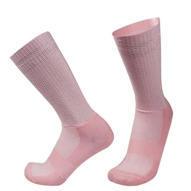 Simple Modern Design Anti Slip Silicone Cycling Socks For Men Unique Bicycle Running Socks Lightweight Breathable Sports Socks