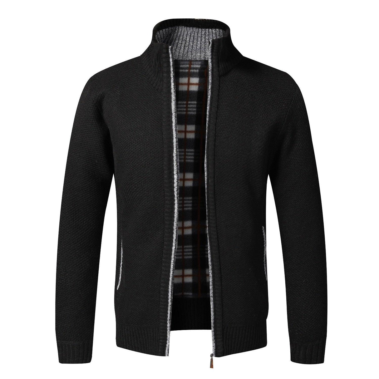 Simple Quality Autumn Winter New Men's Jacket Slim Fit Jacket Slim Fit Thick Sweaters Male Jacket Men Solid Cotton Thick Warm Sweater With Pockets Fashion Warm Cold Weather Classic Jacket