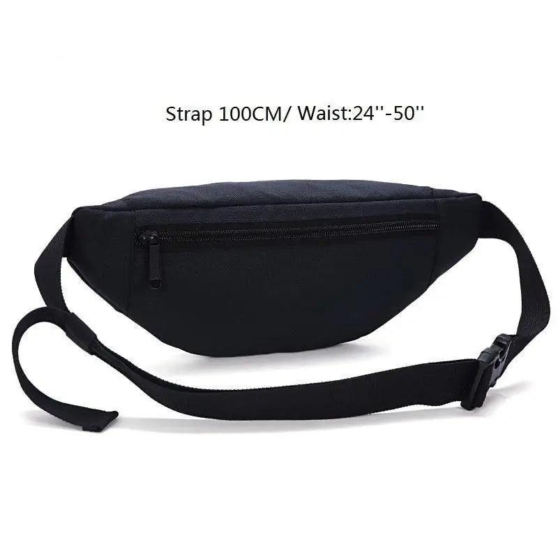 Simple Style Fanny Pack for Running Cycling Workout Men Women Waist Pouch Bag Black Classic Women Belt Bag Pouch For Money Phone Black Bum Hip Bag