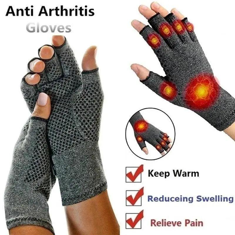 Simple Winter Arthritis Gloves Unisex Classic Anti Arthritis Therapy Gloves Compression Fingerless Gloves