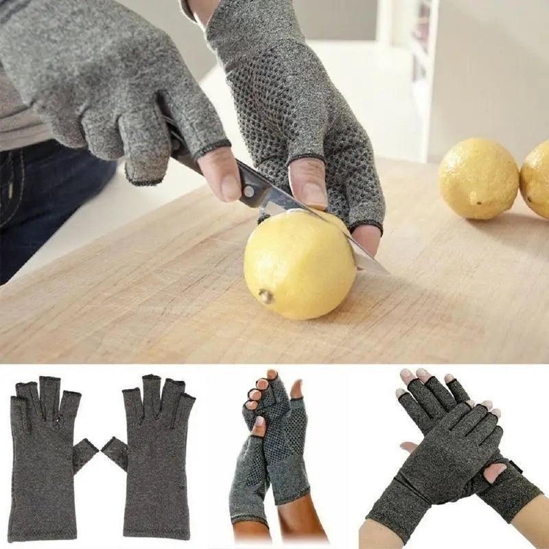 Simple Winter Arthritis Gloves Unisex Classic Anti Arthritis Therapy Gloves Compression Fingerless Gloves