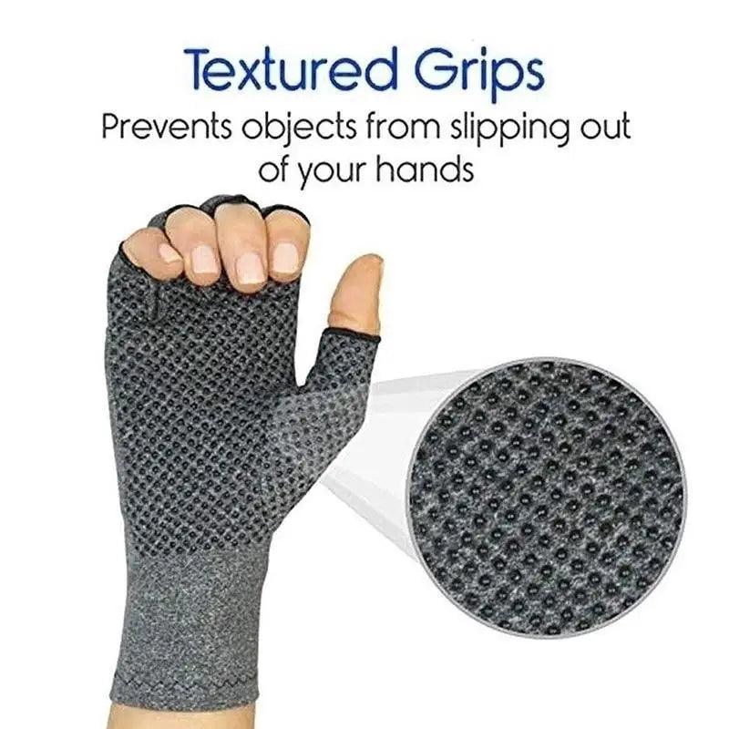 Simple Winter Arthritis Gloves Unisex Classic Anti Arthritis Therapy Gloves Compression Fingerless Gloves