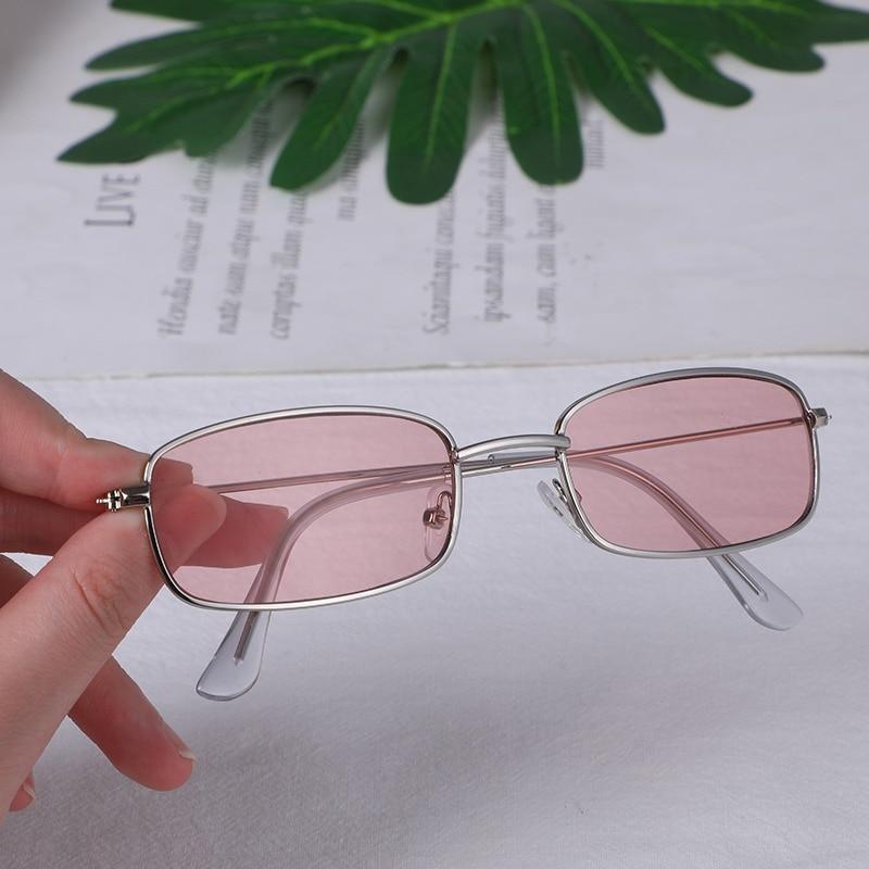 Slender Square Sunglasses Retro Metal Frame Square Sunglasses Small Vintage & Retro Style Sunglasses Shades Of Rectangle Sunglasses For Women Classic Vintage & Metal Square Frame Sun Glasses Eyewear For Men & Women