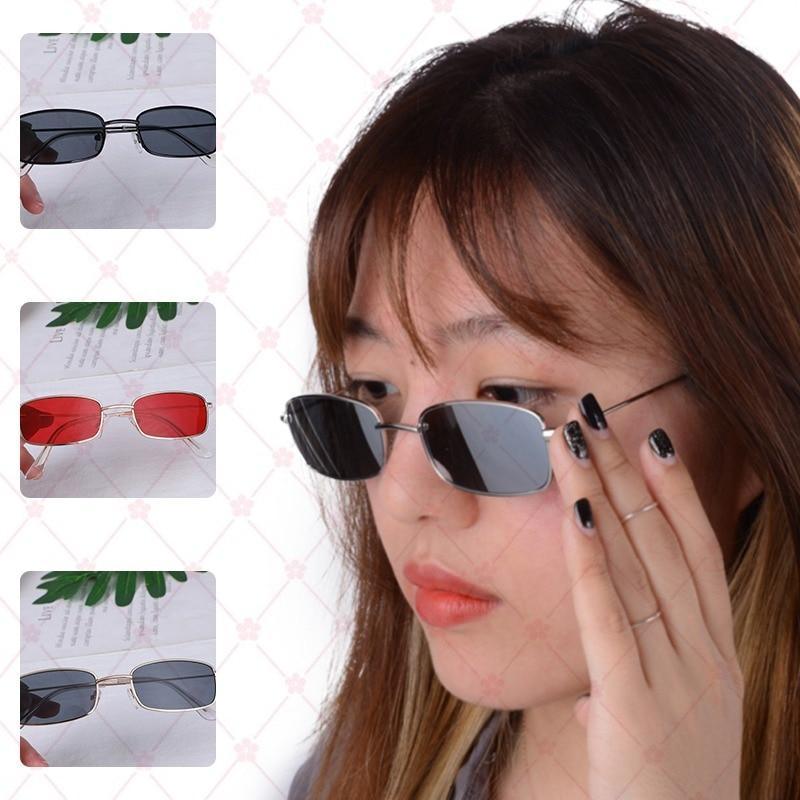 Slender Square Sunglasses Retro Metal Frame Square Sunglasses Small Vintage & Retro Style Sunglasses Shades Of Rectangle Sunglasses For Women Classic Vintage & Metal Square Frame Sun Glasses Eyewear For Men & Women