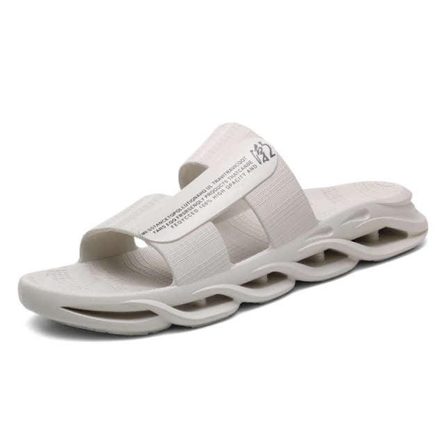 Slippers For Mens Beach Flip Flops White Sandals Flip Flop Sandals With Shock Absorbing Sole Lightweight Non-Slip Sport Cushion Beach Slippers