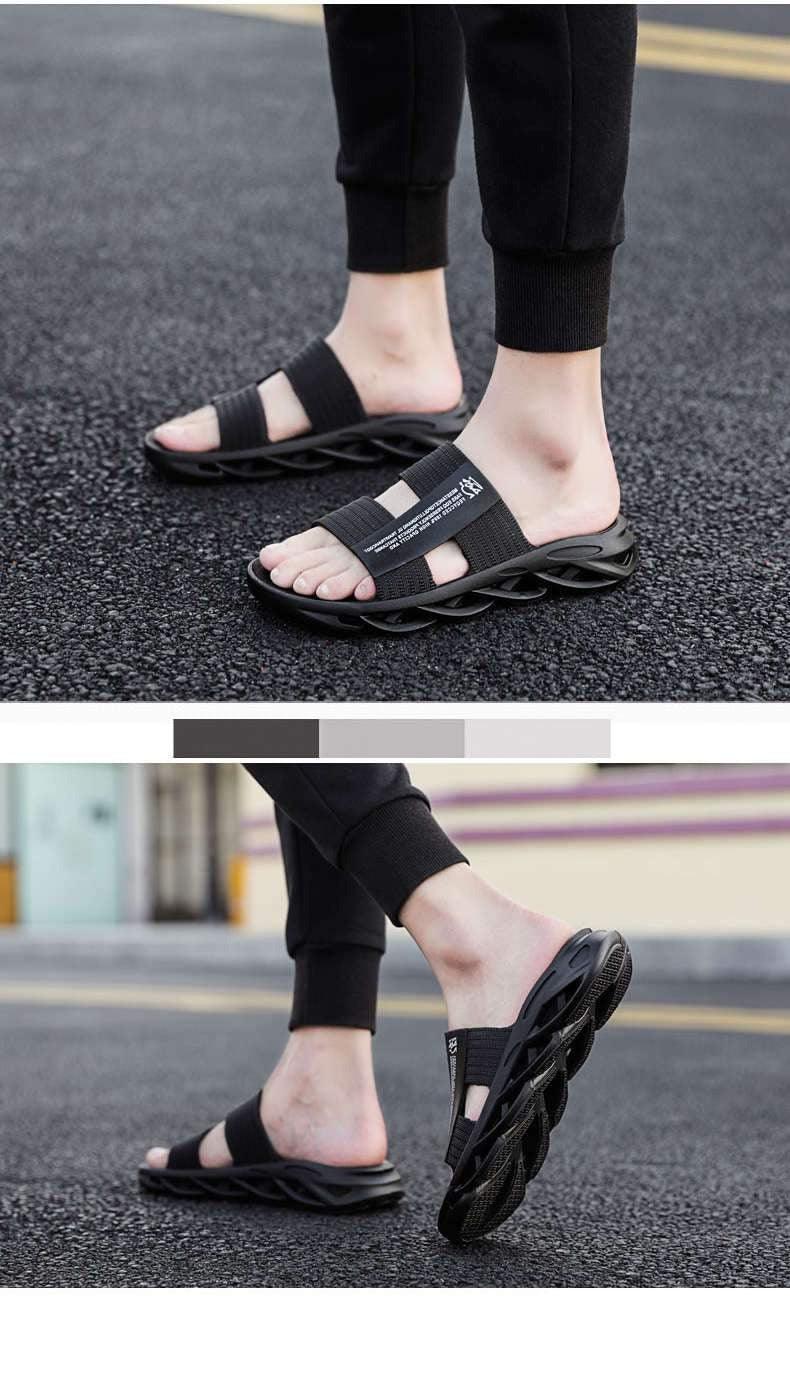Slippers For Mens Beach Flip Flops White Sandals Flip Flop Sandals With Shock Absorbing Sole Lightweight Non-Slip Sport Cushion Beach Slippers