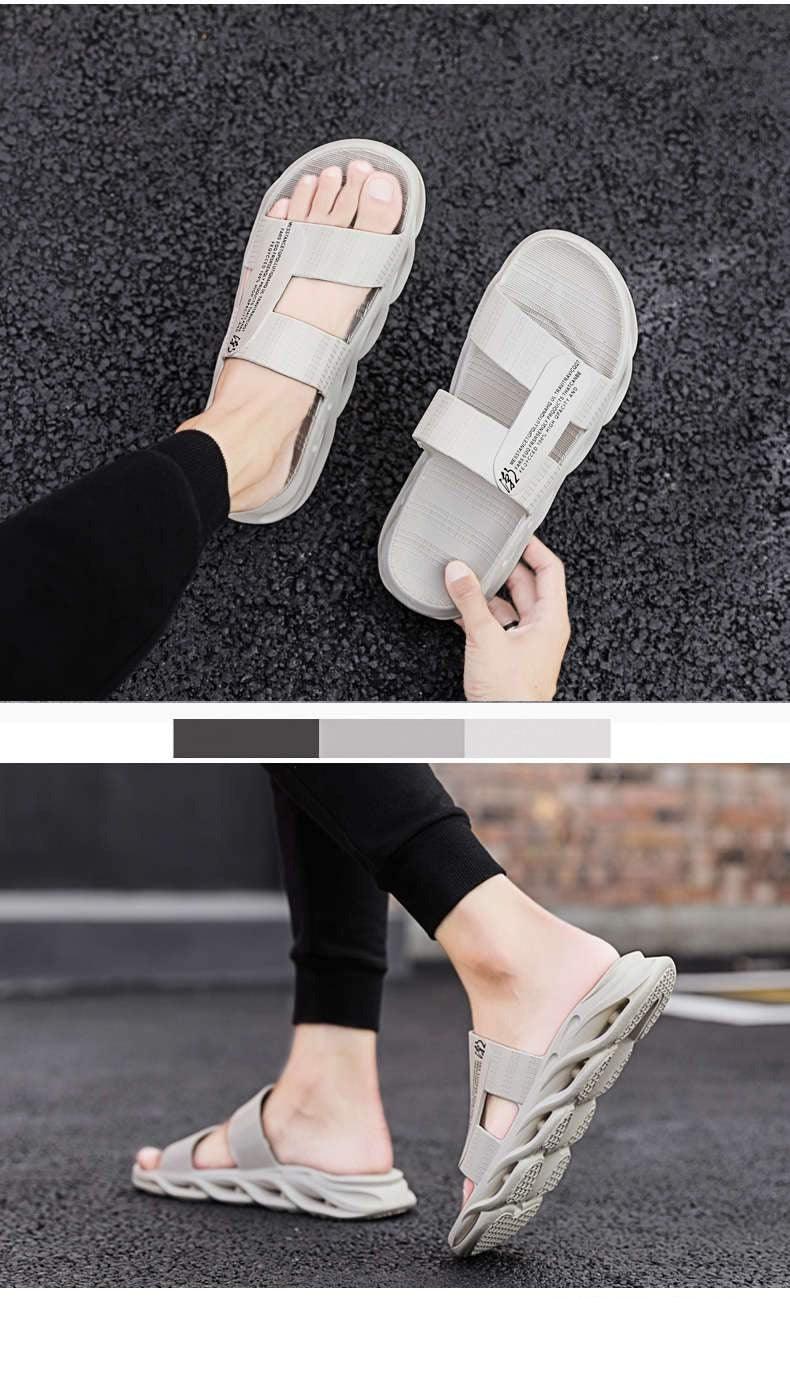 Slippers For Mens Beach Flip Flops White Sandals Flip Flop Sandals With Shock Absorbing Sole Lightweight Non-Slip Sport Cushion Beach Slippers