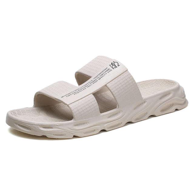 Slippers For Mens Beach Flip Flops White Sandals Flip Flop Sandals With Shock Absorbing Sole Lightweight Non-Slip Sport Cushion Beach Slippers