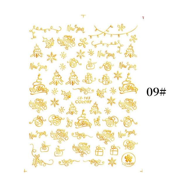 Sliver Bronzing Christmas Slider Nail Art 3D Decals Decoration Snowflake Nail Art Sticker Manicures Transfer Foil Xmas Gift Nails Snowflake Nail Art Stickers Decals Christmas Nail 3D Self Adhesive Nail Stickers for Acrylic Nails Snowflake