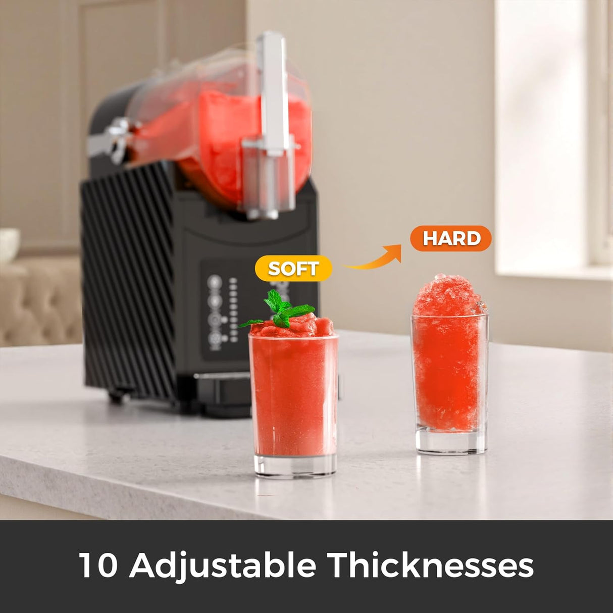 Slushie Machine for Home, Frozen Drink Maker with 3 Preset Modes Frozen Juice Slush Milkshake 58018RBM0