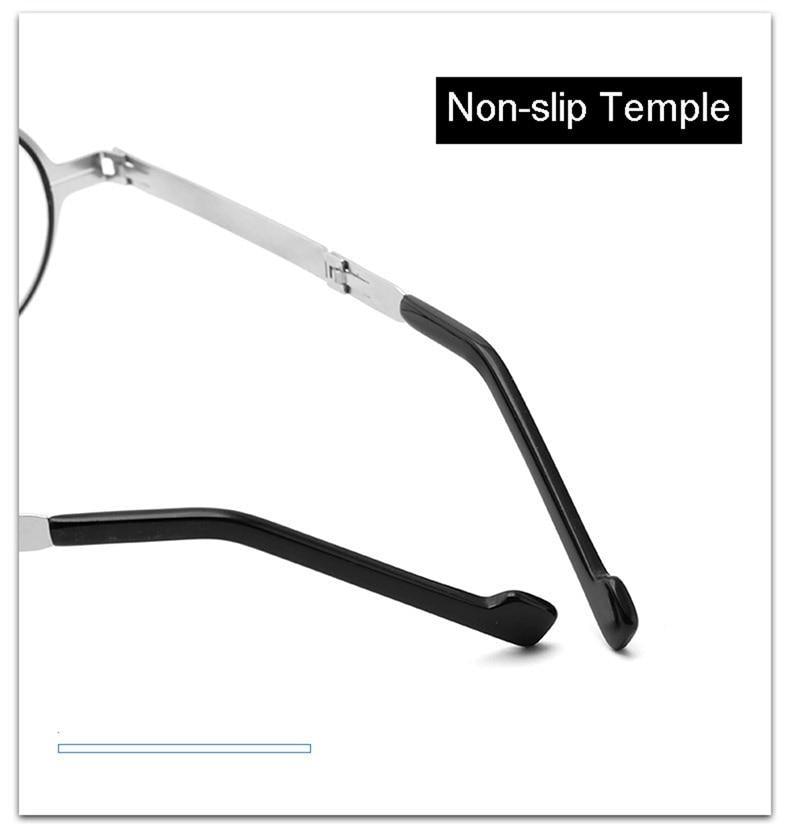 Small Metal Round Folding Reading Glasses Retro Circle Blue Light Computer Grade Glasses Narrow Eyeglasses Frame And Anti Glare Reading Glasses Foldable Computer Reading Glasses For Men +3.5
