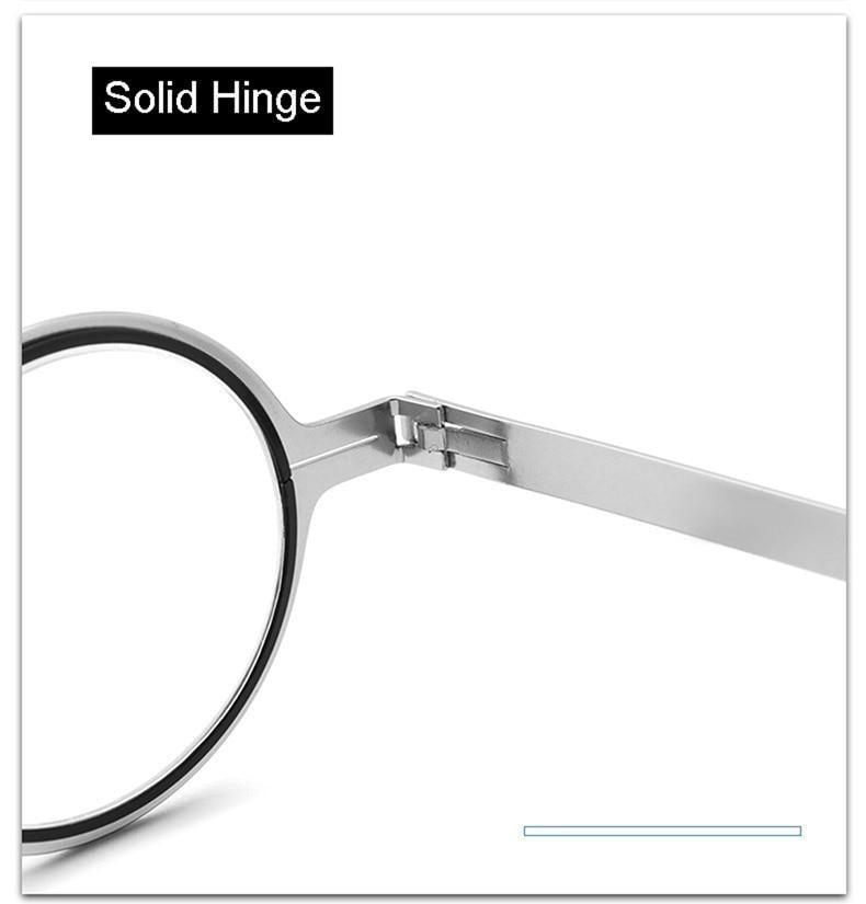 Small Metal Round Folding Reading Glasses Retro Circle Blue Light Computer Grade Glasses Narrow Eyeglasses Frame And Anti Glare Reading Glasses Foldable Computer Reading Glasses For Men +3.5